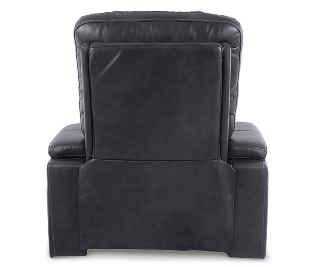 Composer Black Faux Leather Power Recliner - Image 4