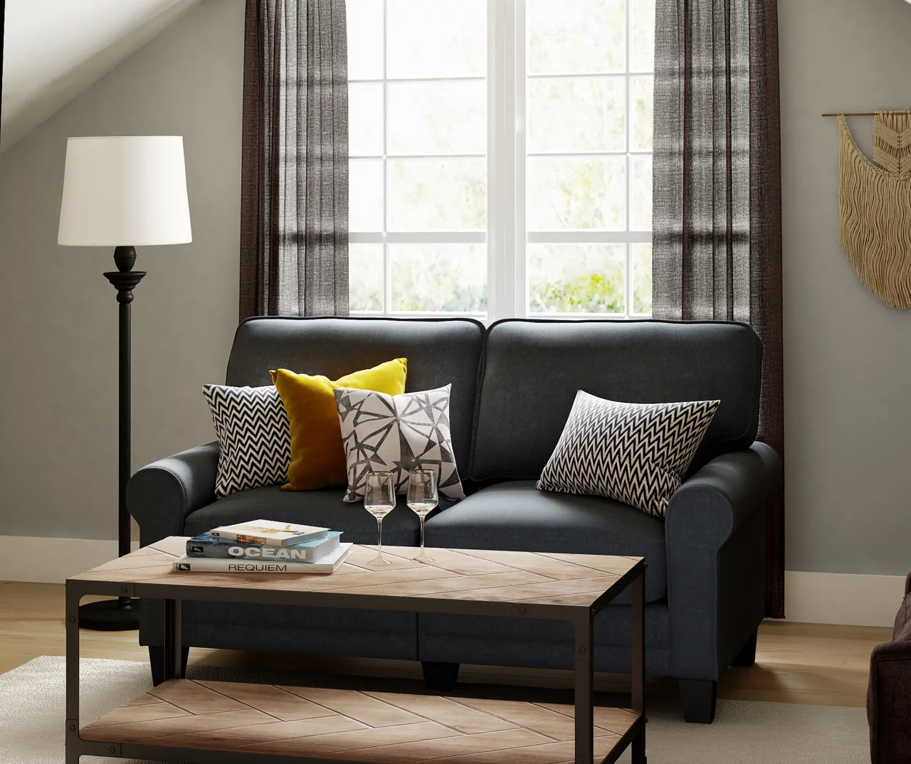 Copenhagen Charcoal Loveseat - Image 3