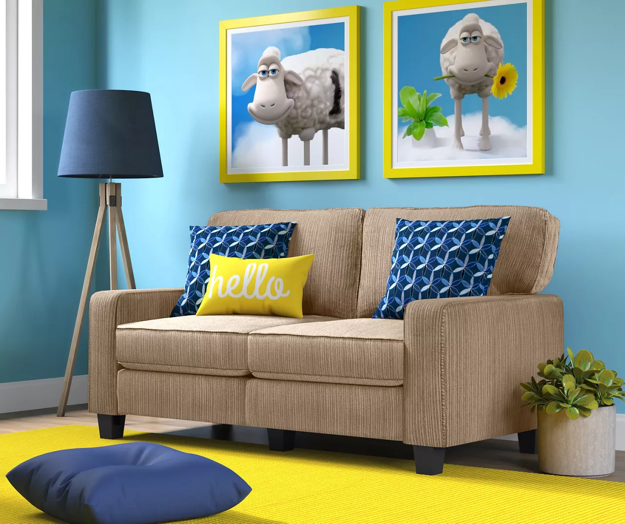 Palisades Beige Loveseat - Image 12