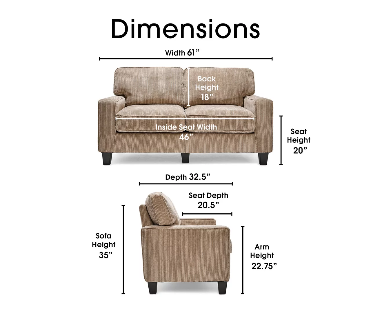 Palisades Beige Loveseat - Image 10