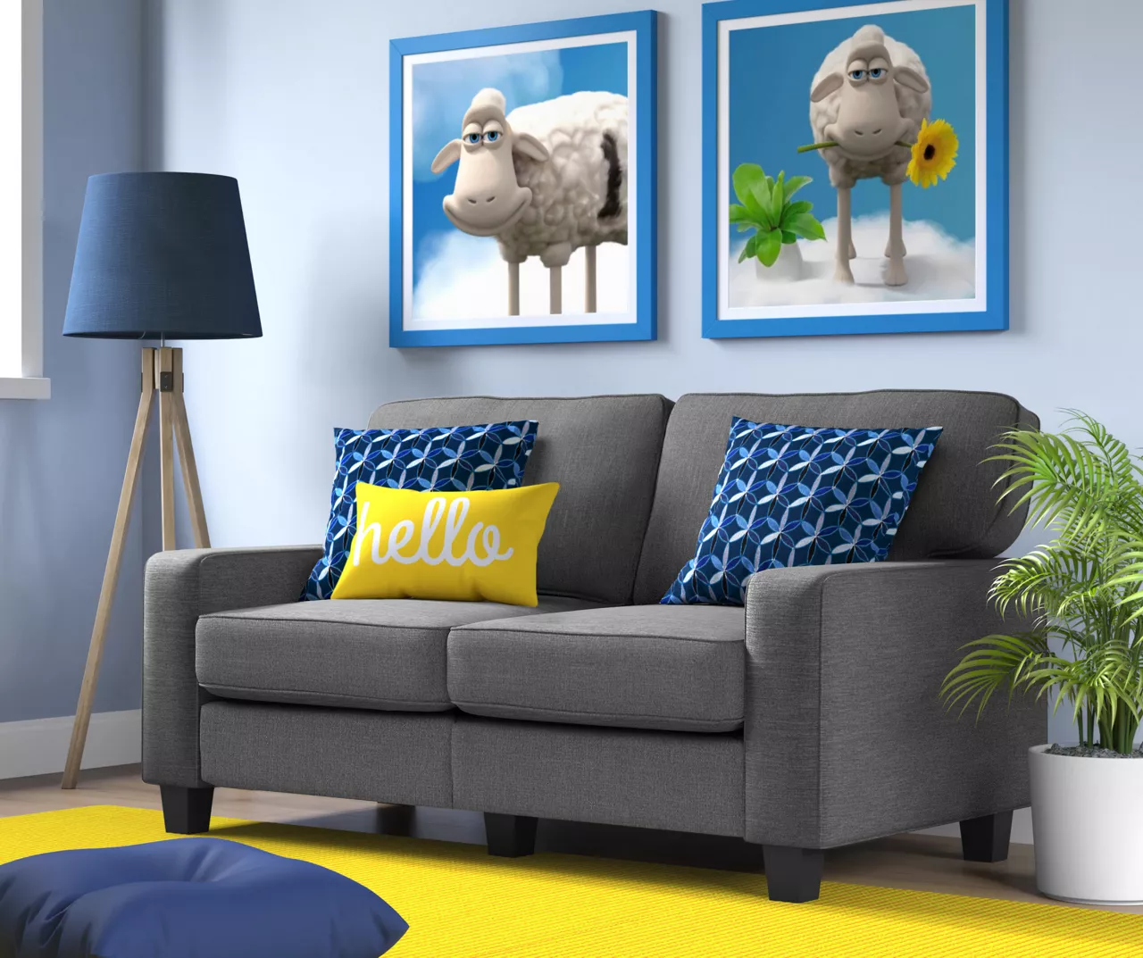 Palisades Dark Gray Loveseat - Image 6