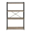Corday Gray Wood 4-Shelf Open Bookcase