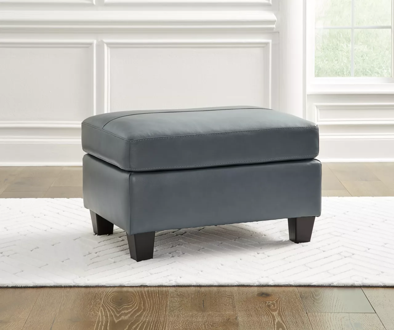 Signature Design By Ashley Genoa Leather Ottoman - Image 8