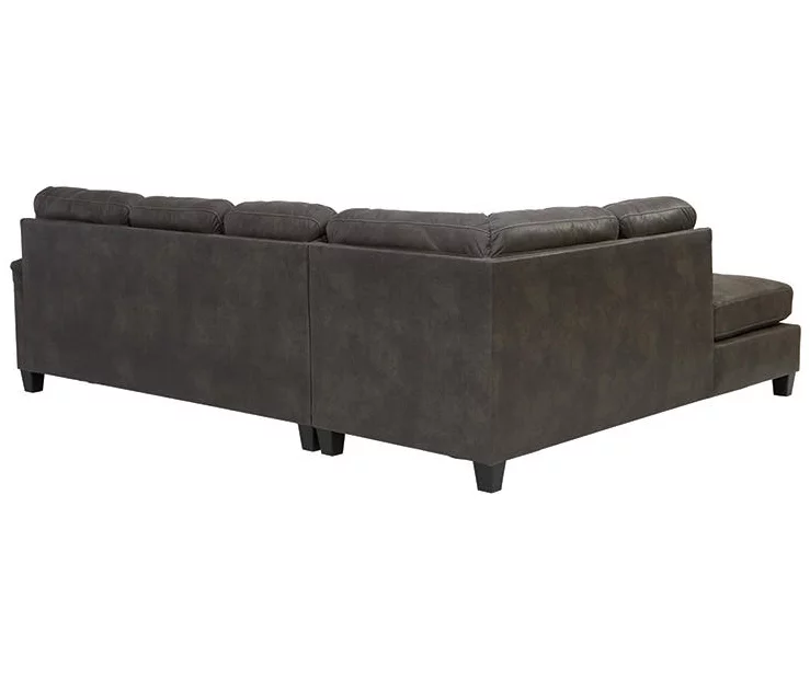 Signature Design By Ashley Navi Smoke Faux Leather Sectional With Left-Facing Chaise - Image 3