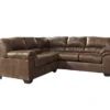 Signature Design By Ashley Bladen Coffee 2-Piece Faux Leather Sectional With Left-Facing Loveseat