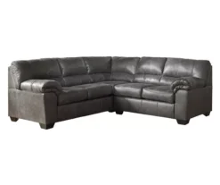 Signature Design By Ashley Bladen Slate 2-Piece Faux Leather Sectional With Right-Facing Loveseat