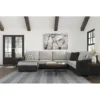 Signature Design By Ashley Bilgray Gray Faux Leather 3-Piece Sectional With Left-Facing Chaise