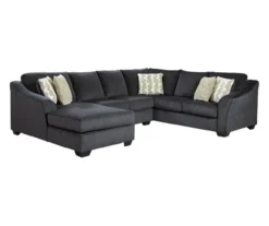 Signature Design By Ashley Eltmann Slate 3-Piece Sectional With Left-Facing Chaise