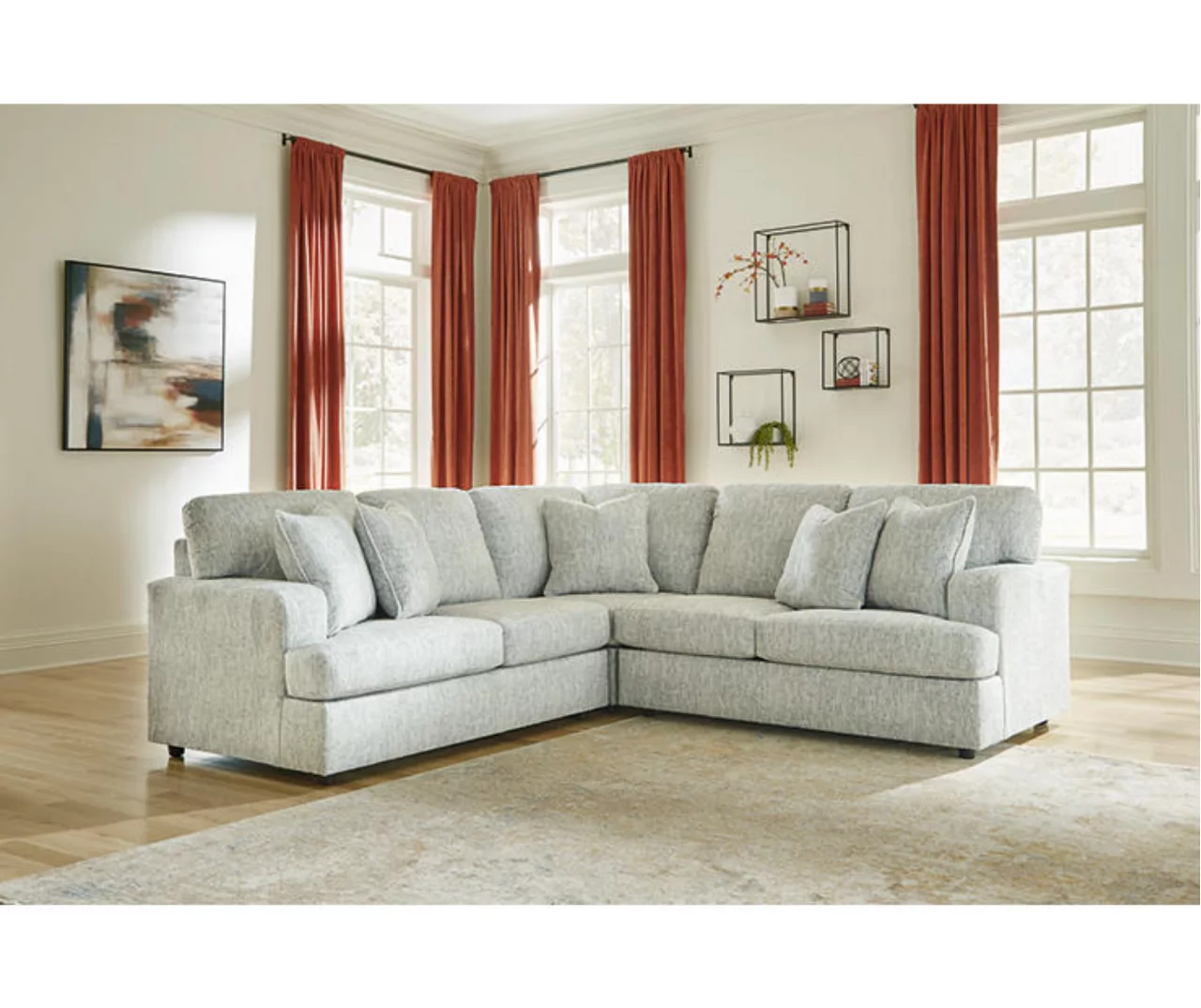 Signature Design By Ashley Playwrite Gray 3-Piece Sectional - Image 2