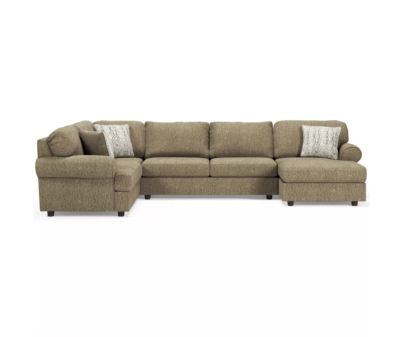 Signature Design By Ashley Hoylake Chocolate 3-Piece Sectional With Right-Facing Chaise