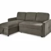 Signature Design By Ashley Kerle Charcoal Sectional With Pop-Up Bed